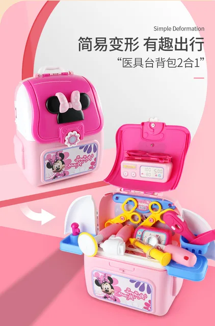 Disney Mickey Mouse Pretend Play Toys Tool 3 In 1 Trolley Suitcase Small  Trolley Children Repair Desk Toys Kids Gift - AliExpress