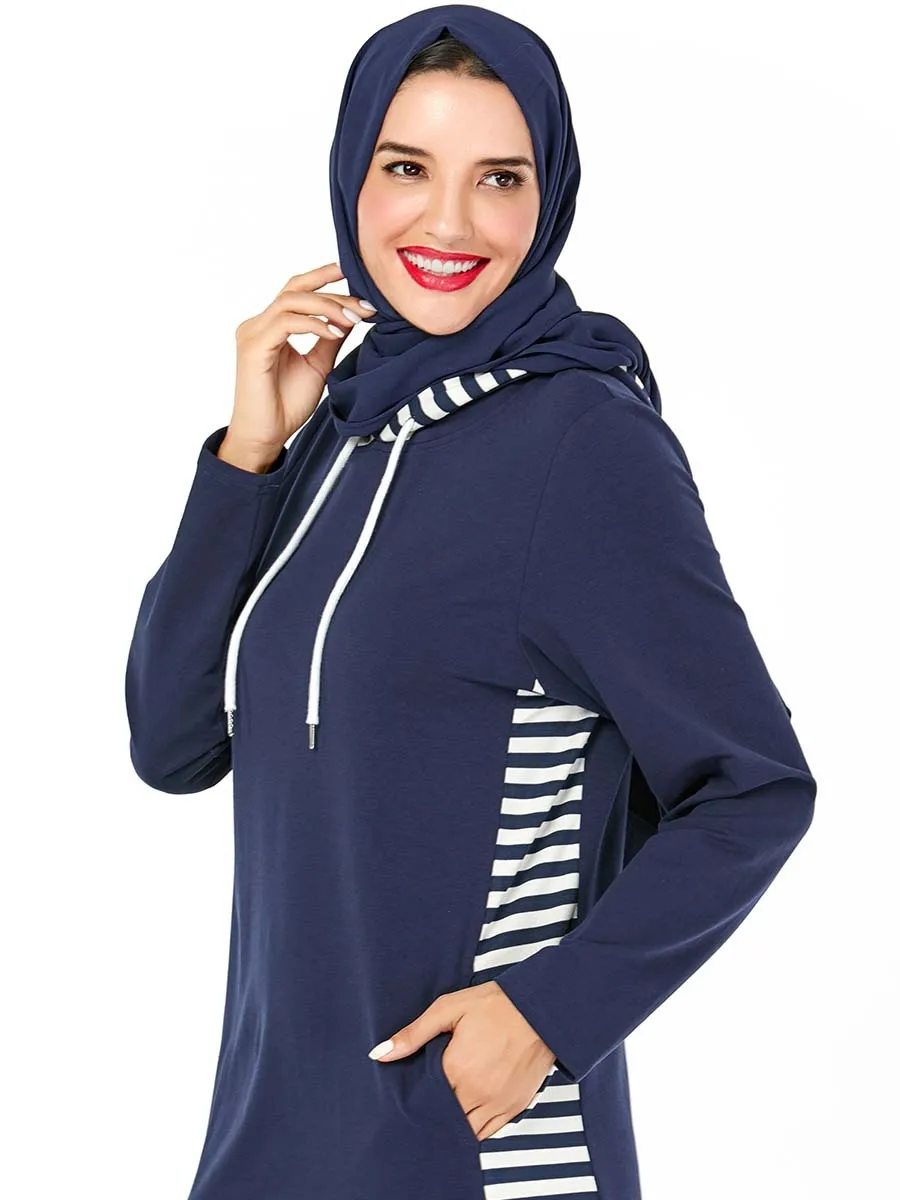 В европейском и американском стиле; Мода арабское Большие размеры женские лямки халаты мусульманский Дубай Повседневное платье с длинными рукавами платье