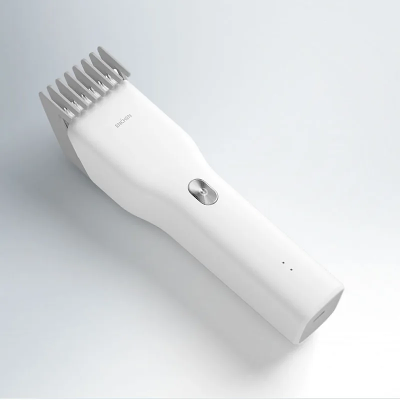 Mijia ENCHEN Boost USB электрическая машинка для стрижки волос 2 скорости Керамический Резак для волос быстрая зарядка триммер для волос для взрослых детей - Цвет: White