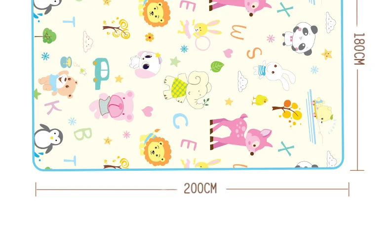 Macio do Jogo do Bebê Inteiro dos Desenhos Crianças Tapete Playmat Animais Retângulo Animados Infantil Rastejando Almofada Dobrável 2 m Xpe 10 inteiro dos desenhos animados infantil rastejando almofada dobrável