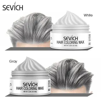 

New Temporary Hair Color Wax Men Diy Mud One-time Molding Paste Dye Cream Hair Gel for Hair Coloring Styling Silver Grey