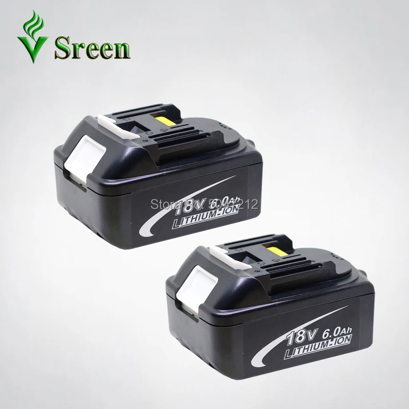 

6000mAh With LED 18V BL1860 Replacement for Makita BL1850 BL1830 BL1840 BL1815 LXT400 Li Power Tool Rechargeable Li-ion Battery
