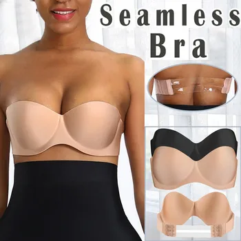 

топ женский 2020 New Women Plus Size Wire Free Bra Brassiere Sports Underwear Tira Seamless Bra tube top