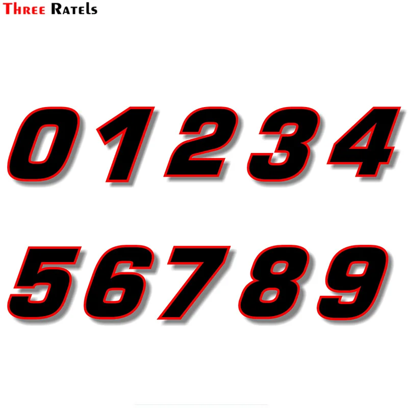 Three RatelsFTC-717# Car Styling Racing Number Camouflage Sticker Motocross Auto Stickers Bike Waterproof decals