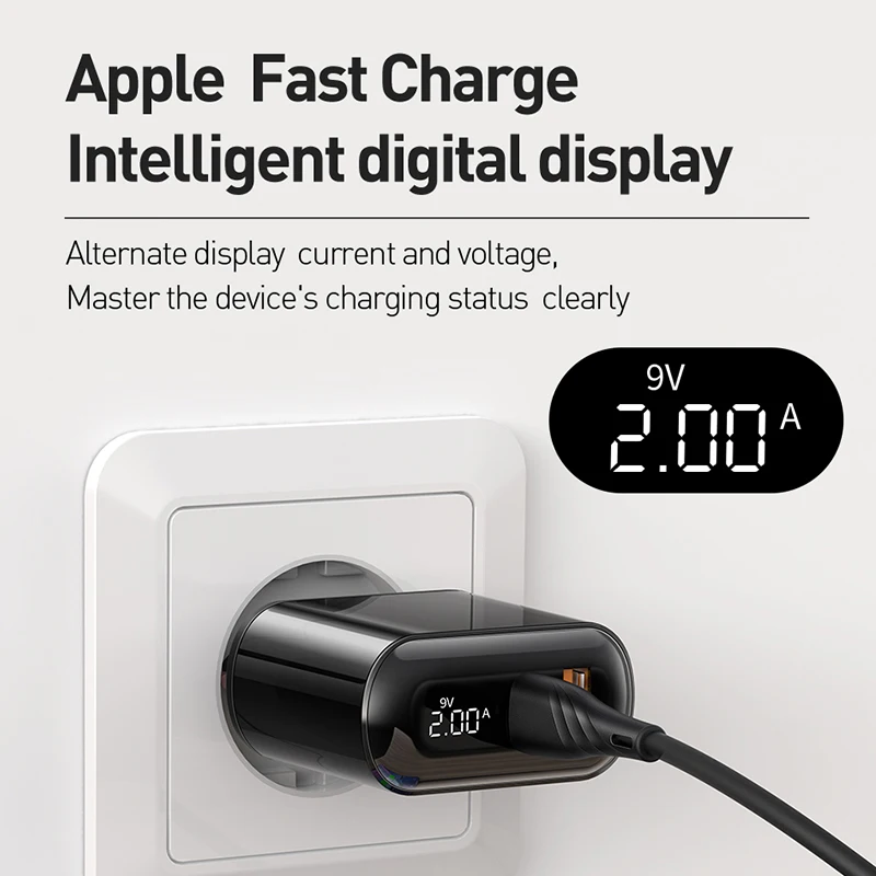 Mcdodo цифровой дисплей QC3.0 USB зарядное устройство 18 Вт PD 3,0 Быстрая зарядка для iPhone 11 Pro SCP AFC зарядное устройство для телефона type C Macbook Tablet 6