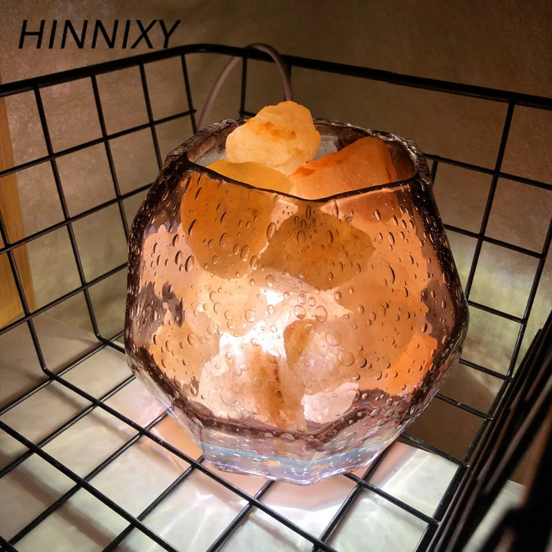 Соляная Лампа Hinnixy с USB затемнением натуральный Гималайский очиститель воздуха