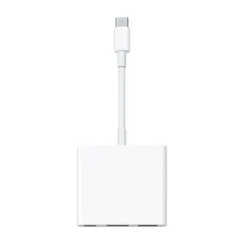 

USB-C Digital AV Multiport Adapter with USB Port White Durable for Apple