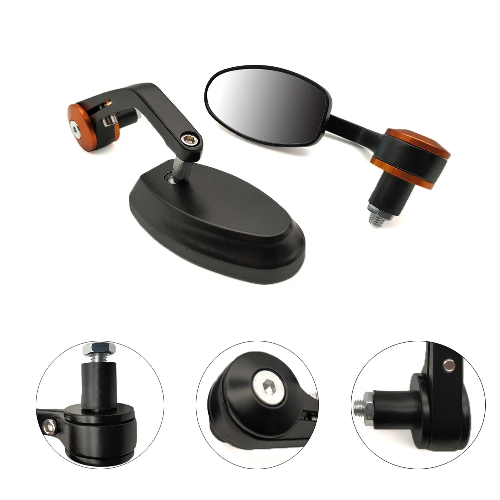 Universal Motorcycle 7/8" 22mm Rear View Handle End Side Rearview Mirrors For KTM 125 144 150 SX 150XC 200 XC-W EXC 250 SX -F