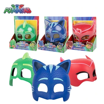 

Original Box PJ Masks Children Mask Cosplay Half Face Funny Halloween Party Decor Superhero Anime Figure Masks Toy Kids Gift