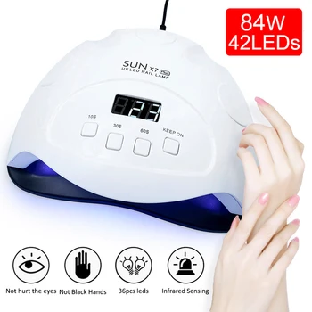

84W UV Lamp LED Induction Nail Lamp Nail Dryer For All Gels Nail Phototherapy Machine Quick-Drying Nail Tool Dryer For Manicure