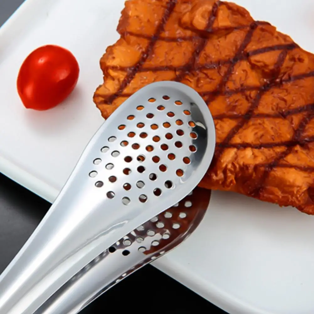 Stainless Steel Food Tong Kitchen Utensil Cooking Tool Anti Heat Steak Clip Baking Barbecue