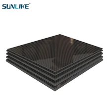 75MM X125MM Glossy Surface Plain Twill Pure Carbon Fiber Plate Panel Board Sheet 0.2 мм- 6 ммТолщина композит твердость материал