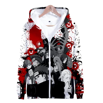 

Naruto Zipper hoodies sweatshirt clothes Uchiha Sasuke cos hot Zipper hooded sweatshirt coat unisex couple love parent-child