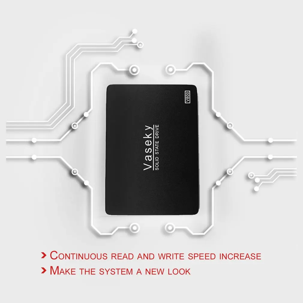 Vaseky V800 120G тонкий корпус ультра дизайн SSD жесткий диск мини SATA твердотельный