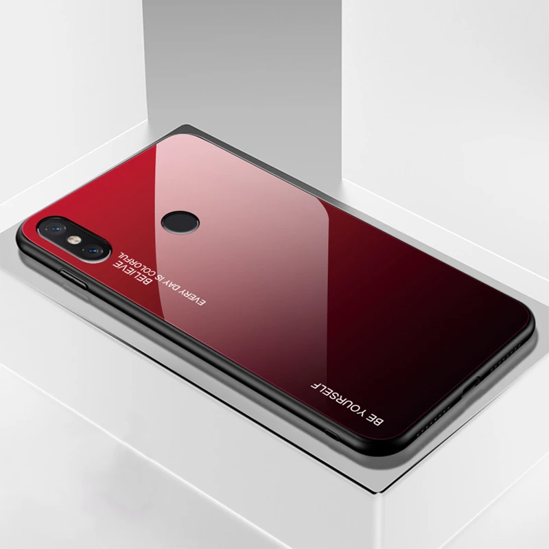 Градиентный чехол из закаленного стекла для Xiao mi Red mi Note 7 5 6 8 Pro Pocophone F1 mi 8 mi A2 Lite 6X mi 9 SE 9t чехол защитный чехол