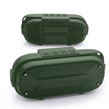 

Waterproof FM Radio Wireless Bluetooth Speaker Loudspeaker Dustproof USB Rechargeable Stereo Sound Travel Outdoor Portable Home
