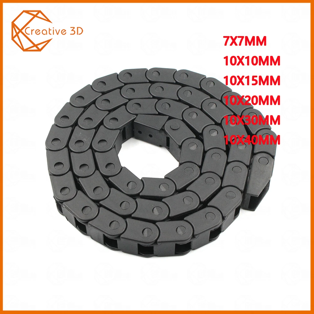 

Bridge Cable Chain7 x 7mm 10 X15/ 20/30/40 mm 1 Meter Cable Drag Chain Wire Carrier with End Connectors for CNC Router Machine
