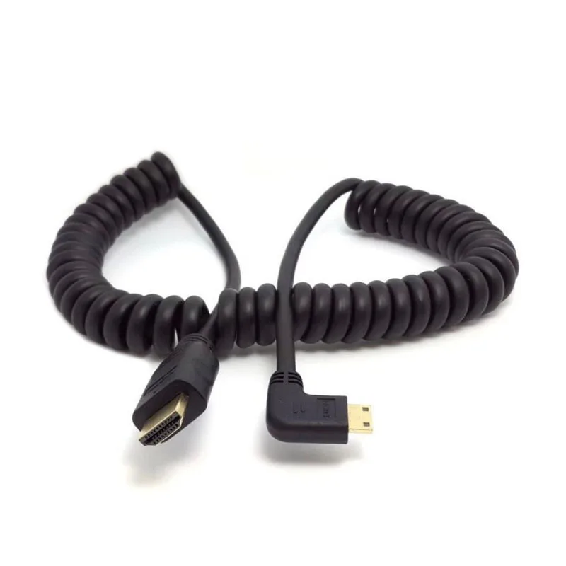 Mini mini HDMI to 90 градусов правый локоть HD пружинная линия SLR специальная Растяжка 2 5