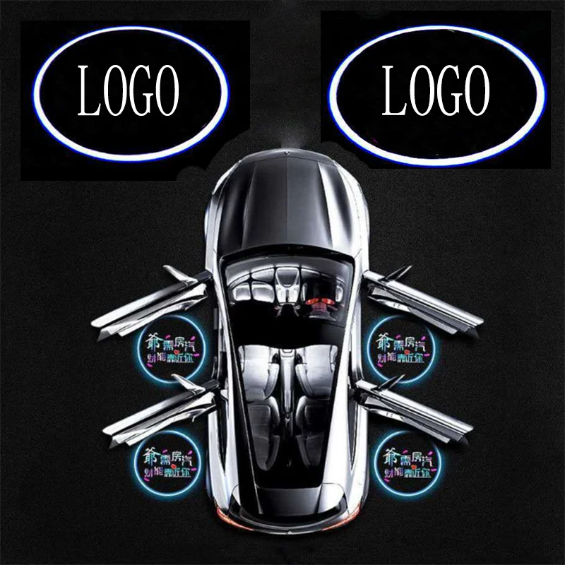 

2pcs Car welcome lights Wiring-free wireless welcome lights Car door projection lights Laser lights Car led lighting гиѬлянда