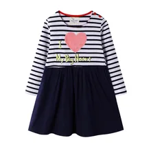 Jumping meter/праздничные платья принцессы; хлопковая одежда для маленьких девочек; Новинка г.; платье для дня рождения на осень и весну; Детские платья для девочек