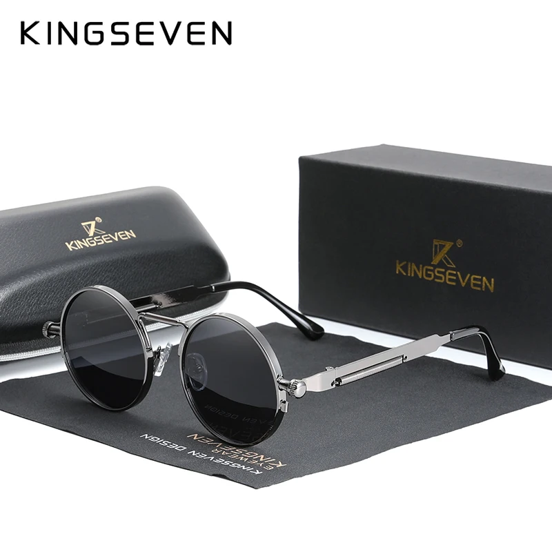 KINGSEVEN высокое качество Готический стимпанк солнцезащитные очки поляризационные