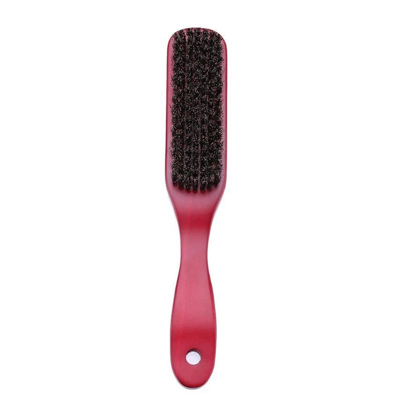 

Lotus +Pig hair Handle Hair Brush Hard Boar Bristle Combs for Men Women Hairdressing Hair Styling Beard Comb Brush