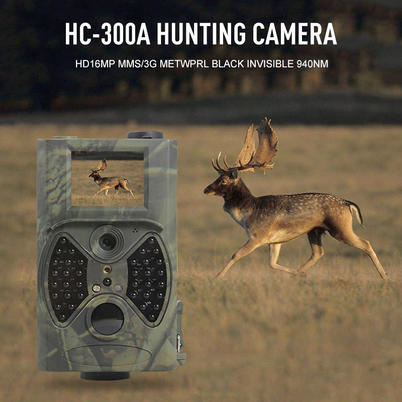 

SUNTEKCAM HC-300A Hunting Camera 12MP 1080P 36pcs Infrared LEDs 850nm Hunting Camera IP54 Waterproof 60 Degree Angle Wild Camera