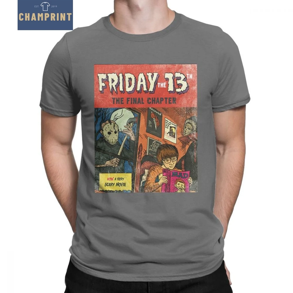 Friday The 13th Jason Voorhees футболка для мужчин фильм ужасов Хэллоуин страшная хлопковая