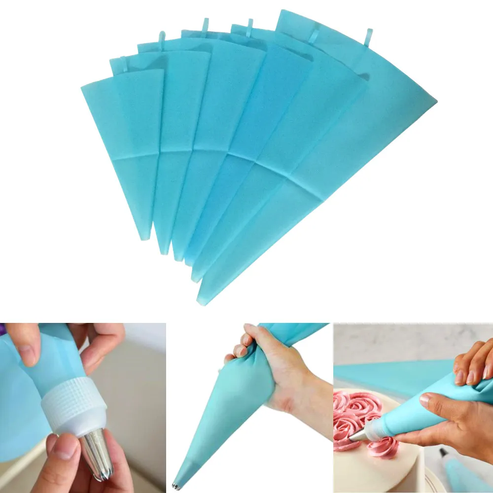 Large Size Confectionery Equipment Silicone Reusable Icing Piping Pastry Bag for Cream Baking Decorating Tools Cake Fondant | Дом и сад