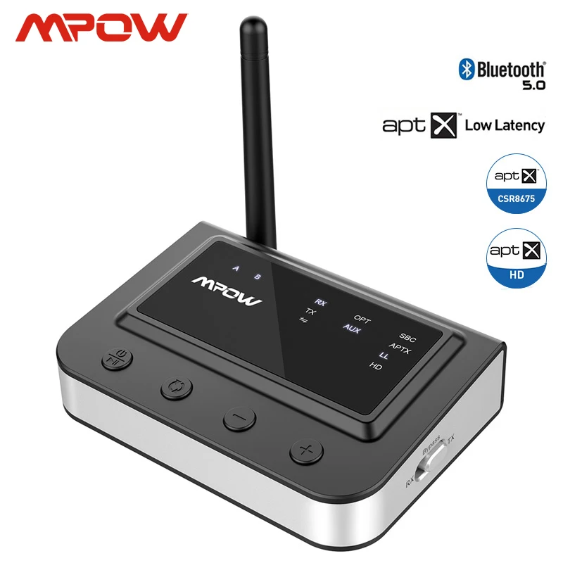 Mpow BH262 3 в 1 Bluetooth 5 0 беспроводной аудио передатчик приемник Поддержка APTX LL HD