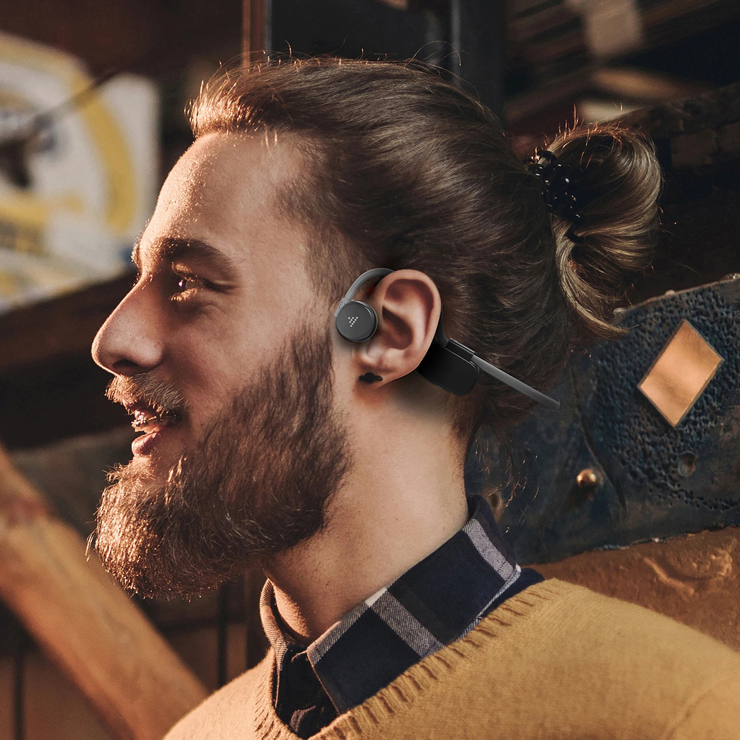 BH528 костной проводимости наушники Bluetooth V5.0 гарнитура Беспроводной Встроенный