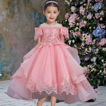 

Autumn Dress for Bridesmaid Pageant Girls Dresses for Party and Wedding Children's Flower Girl Dresses Long Prom Evening Dresses