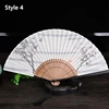 Vintage Folding Fan Portable Antique Bamboo Handle Painting Hand Fan for Wedding Dance ► Photo 3/6
