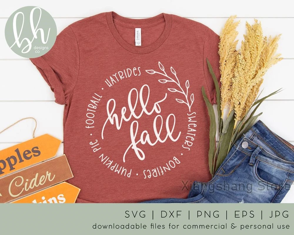 Hello Fall Shirt SVG Fall Sayings Bonfires Football Pumpkin Fall List SVG  Fall T shirt Cut files for Circut|T-Shirts| - AliExpress
