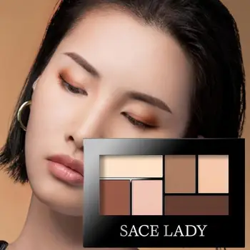 

6 Colors Eyeshadow Palette Waterproof Pigment Nude Eye Shadow Palette Eyeshadow Set Shimmer Matte Glitter Makeup Kit