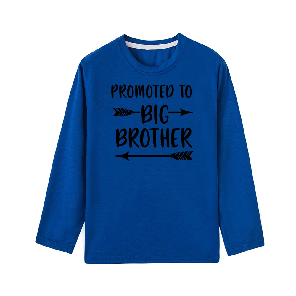 Детская футболка с надписью «Big Brother» футболка с длинными рукавами для маленьких мальчиков забавные печатные буквы, футболки для мальчиков, Детские повседневные футболки - Цвет: 42X3-KLTBU-