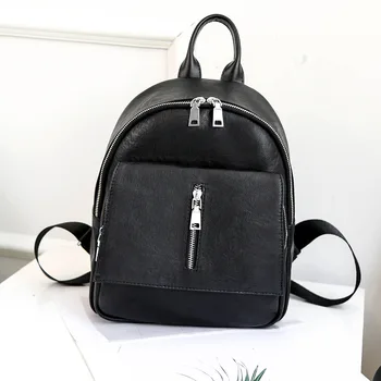 

2020 New Style Backpack Women's Korean-style Fashion Pu Women's Bag Retro College Style Casual Shoulder Student's Bag