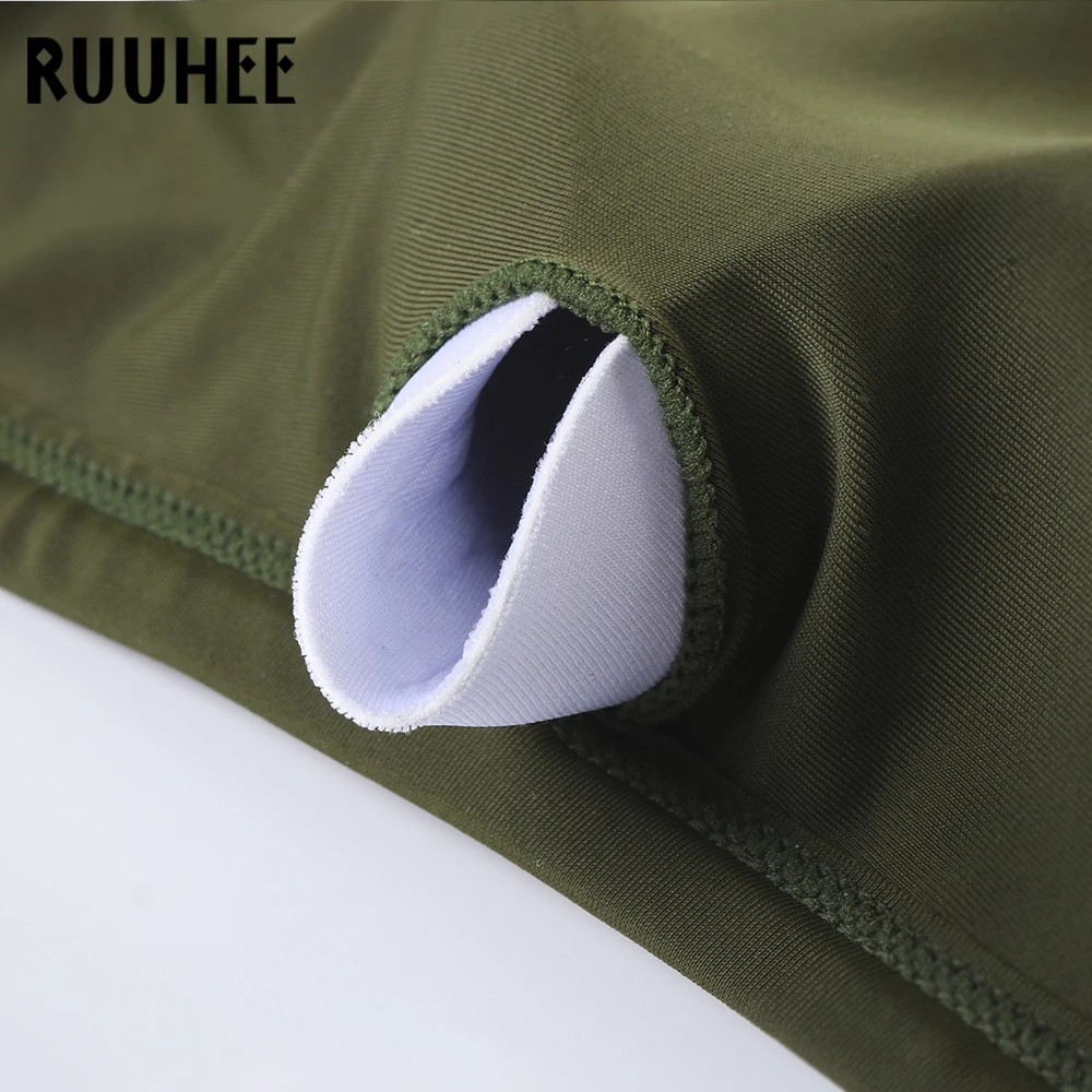 RUUHEE, Одноцветный бикини,, женский купальник, пуш-ап, бикини, набор, купальник, мягкий, пляжная одежда, женский сексуальный летний купальник, бикини
