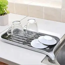 Двухслойный стеллаж для хранения пластиковый дренажный лоток