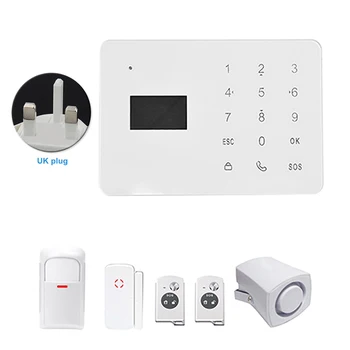 

12V GSM intelligence automatic broadcast alarm suit wireless infrared detector +door magnetism +wired alarm remotes