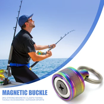 

Ti Alloy Net Holder Magnet Clip Fly Fishing Magnetic Net Release Fishing Tool with Strong Cord Fishing Accessory