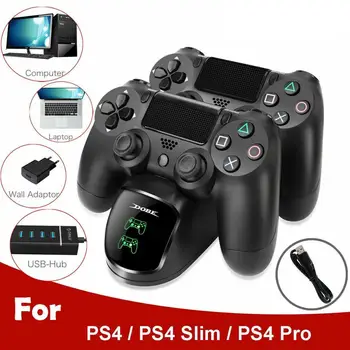 

PS4 Controller Charger, Ps4 Controller Charging Docking Station LED Light Indicators Bottom Light PS4/PS4 Slim/PS4 Pro Controll