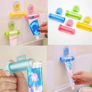 

1 PCS Creative Rolling Squeezer Toothpaste Dispenser Tube Partner Sucker Hanging Holde Distributeur Dentifrice