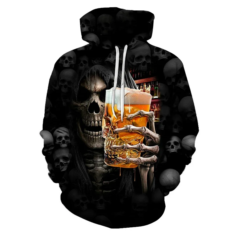 3d Skull Print Hoodie Long Sleeve Black Sweater Casual Sportswear Men's O Neck Pullover Street Oversized Clothes Hoodies Kids 3d Skull Print Hoodie Long Sleeve Black Sweater Casual Sportswear Men's O Neck Pullover Street Oversized Clothes Hoodies Kids