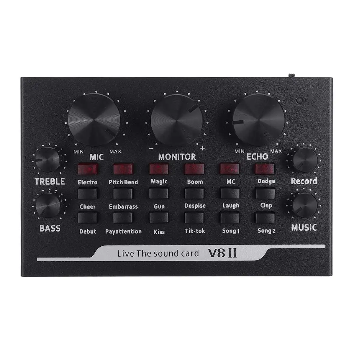 V8 2 Bluetooth Sound Card Audio USB Headset Microphone cast Live