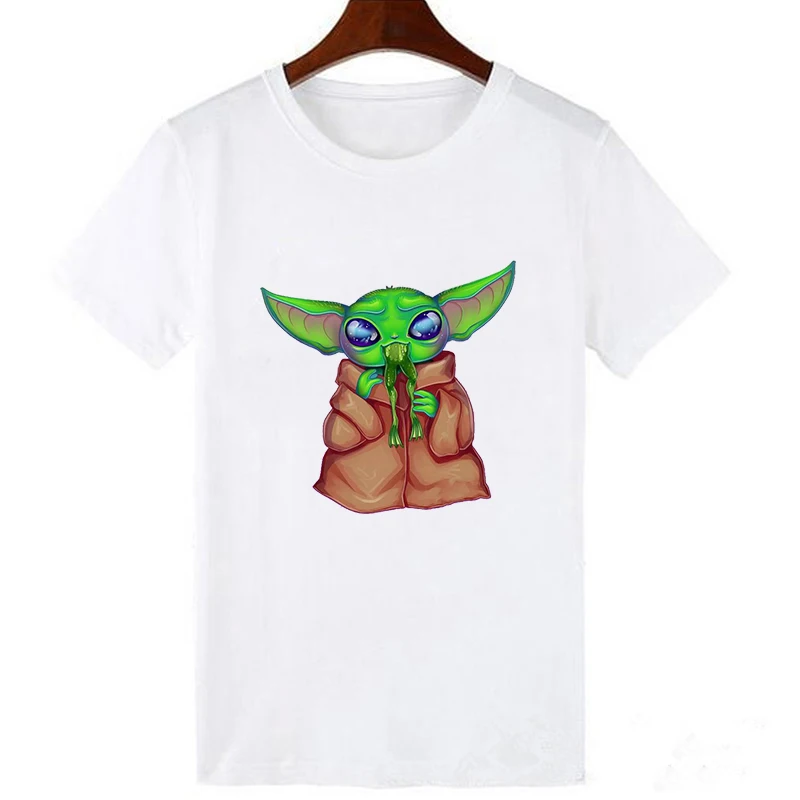 Lei SAGLY/Лидер продаж, Детская футболка с принтом «Звездные войны», «йода Лило и Ститч», женская футболка модные детские футболки с мандалорианскими мотивами футболка с короткими рукавами в стиле Харадзюку
