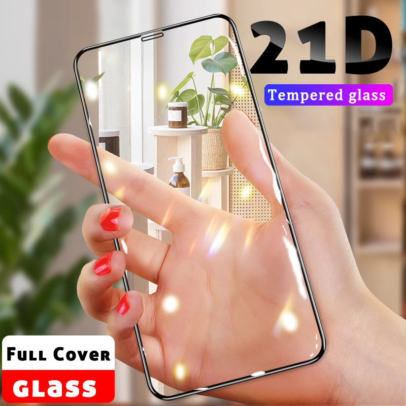 Защитное стекло 21D для iPhone X XS 6 6S 7 8 plus, Защитное стекло для iPhone 11 Pro MAX XR X, Защитная пленка для экрана