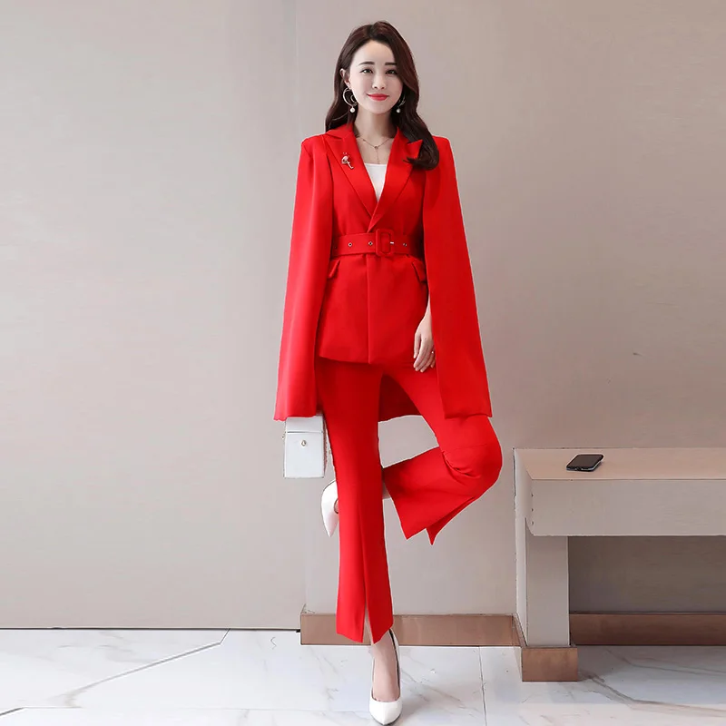Lente en Herfst 2 комплекта одежда для темпераментов jas kleine pak vrouwelijke Koreaanse versie van de sjaal flash broek dames pak