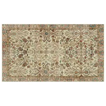 

Handmade Natural Vintage Turkish Area Rug 147x258 Cm-4'10''X8'6''
