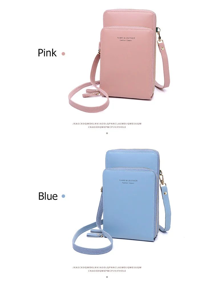 Women Wallet Clutch Purse Ladies Mini PU Leather Shoulder Messenger Bag Muti Pocket All in one Crossbody Phone Bag Female Wallet (12)